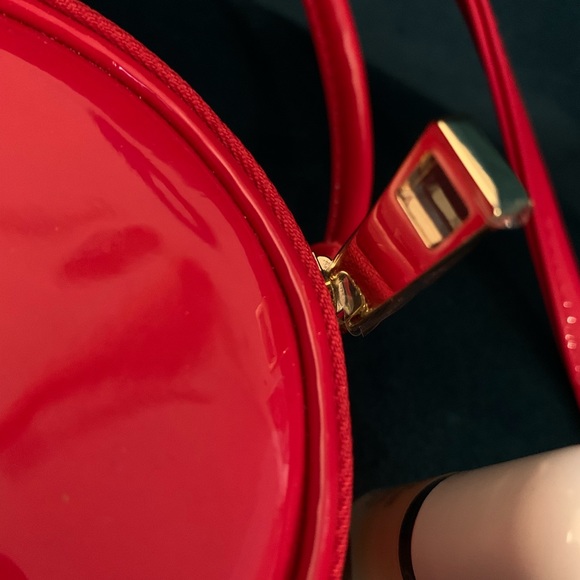 Marc Jacobs beauty Mini red purse Cosmetic Bag crossbody dew drop mascara bronze - Picture 6 of 12